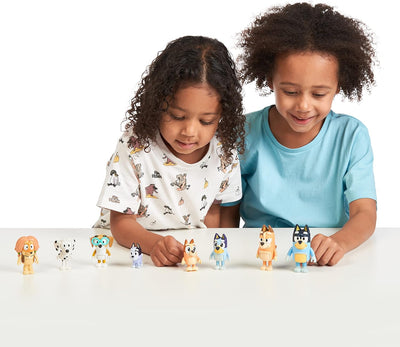 Bluey Blueys 8er-Figurenpack Familie und Freunde: 6,3–7,6 cm grosse Figuren mit beweglichen Gelenken