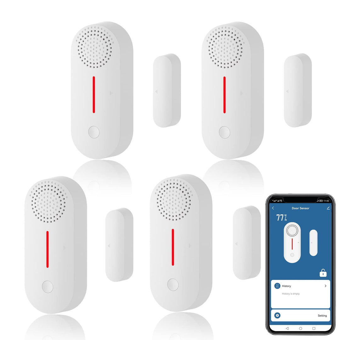 WiFi Smart Türsensor, drahtloser Türfenster Sensor Alarm, Mini Kontaktsensor für die Sicherheit zu H
