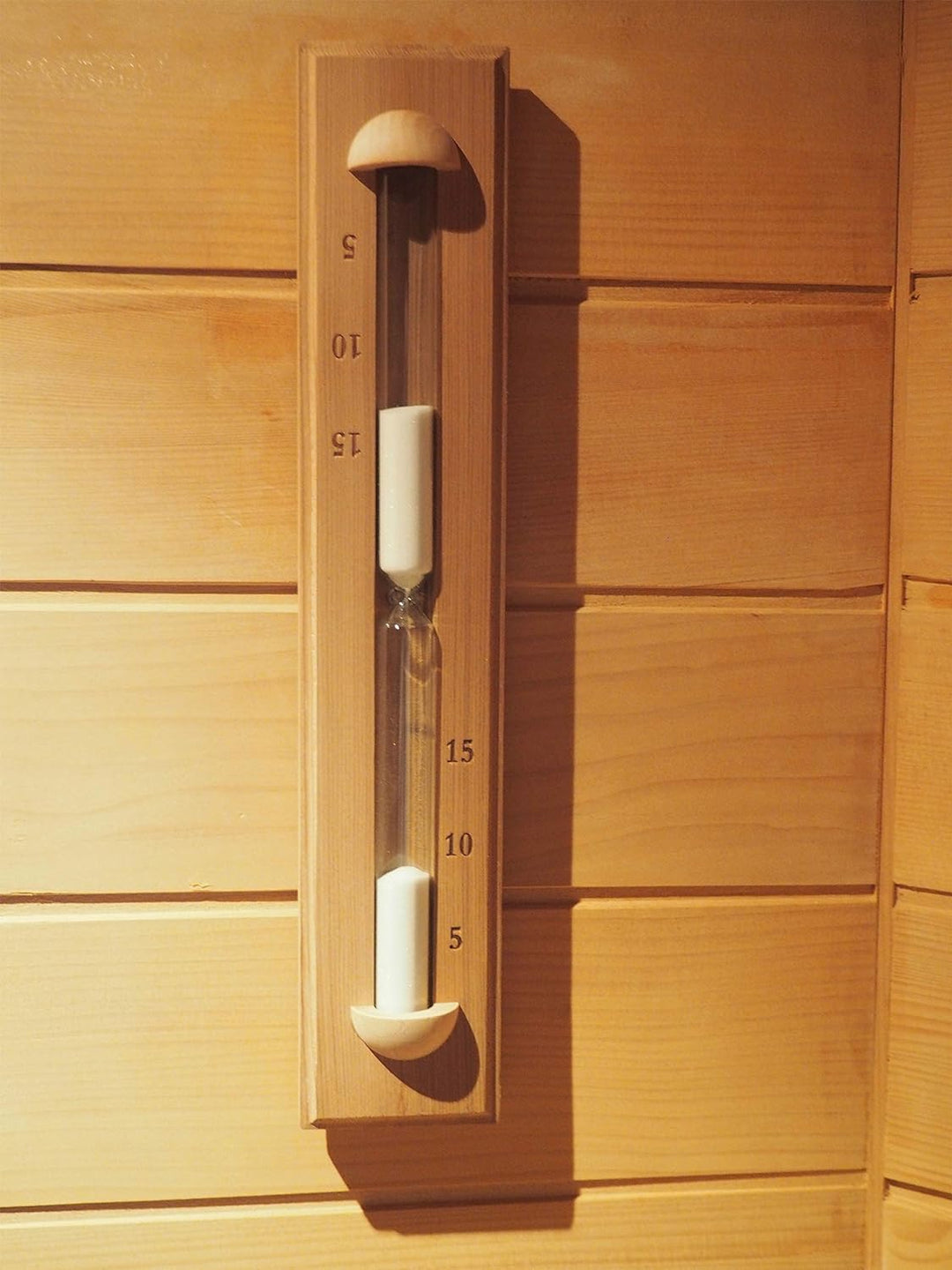 Home Sauna Experience Hse Deluxe Cedar Wand- Rotating Sauna Sand Timer 15 Minuten Weiss 15 Minutes W
