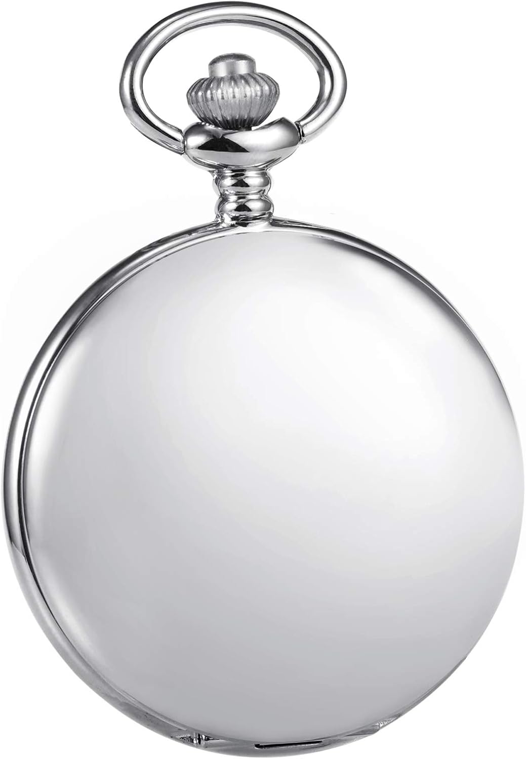 TREEWETO Taschenuhr Unisex Taschenuhr mit Kette Analog Mechanisch Handaufzug Doppelscharnier Antik R