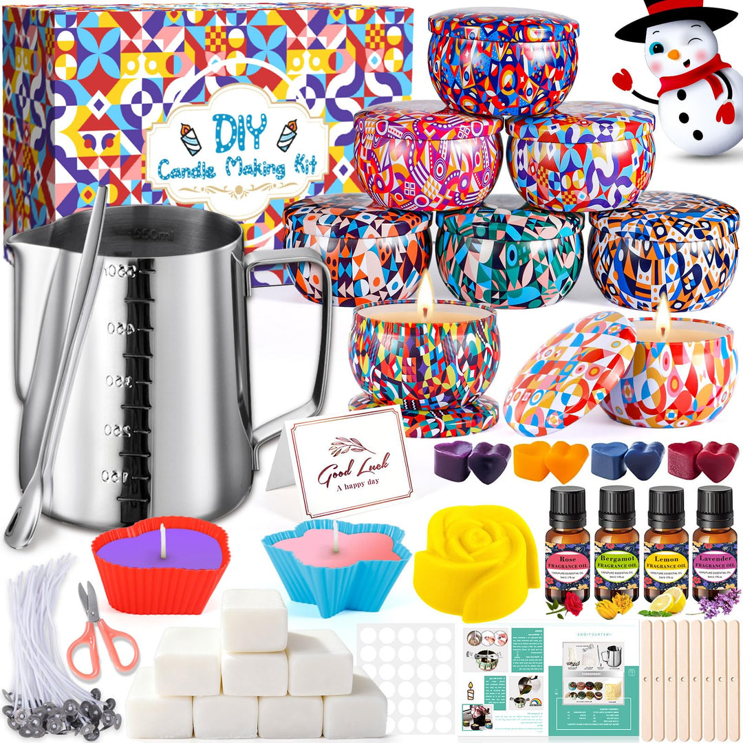 Kerzen Selber Machen Set, DIY Kerzenherstellung Kit für Erwachsene Anfänger Kinder, Candle Making Ki