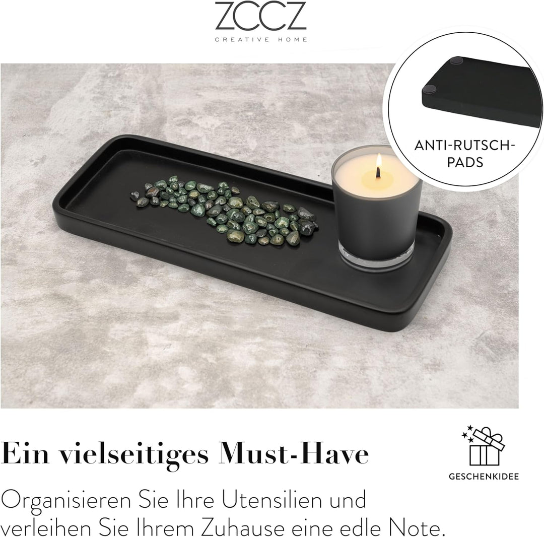 ZCCZ Badezimmer Set 4 Teile – Badezimmer Organizer mit Zahnbürstenhalter, Zahnputzbecher, Seifenspen