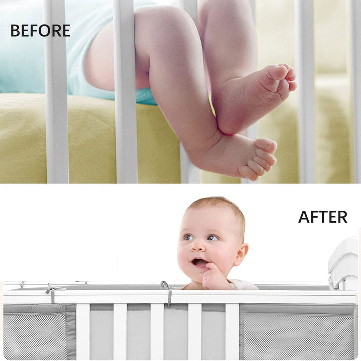 Bettumrandung Babybett,Baby Nestchen Bettumrandung,Kopfumrandung Babybett,Babybett Atmungsaktiver Ko