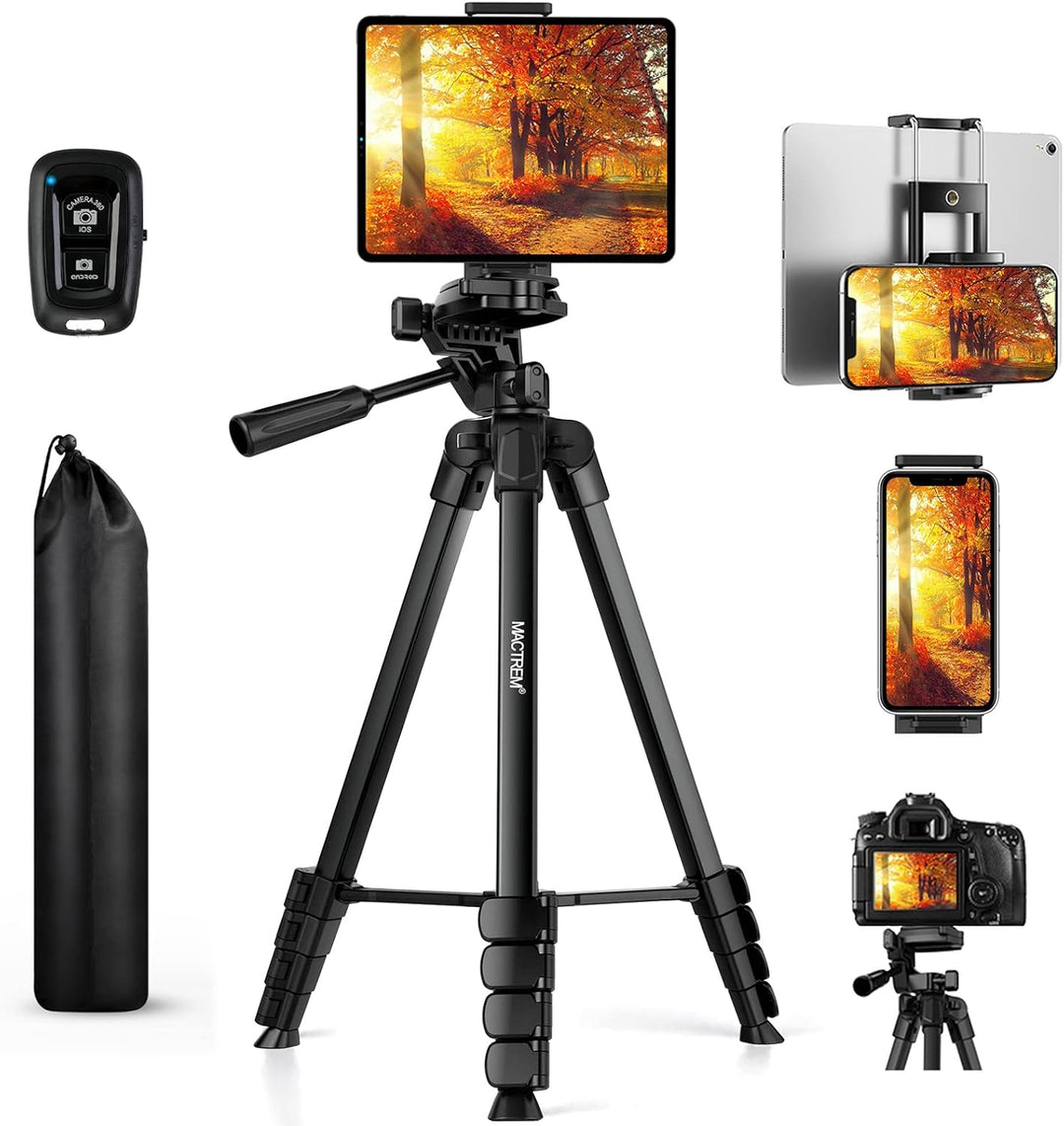 Handy Stativ, 2024 Upgrade 172cm/67inch Kamera Stativ für Smartphone iPad mit Telefonhalterung und F