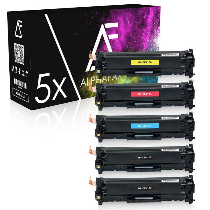 5 Toner kompatibel mit HP Laserjet Pro 300 400 Color M351 M451 M475 MFP M375 DN NW DW - CE410X CE411