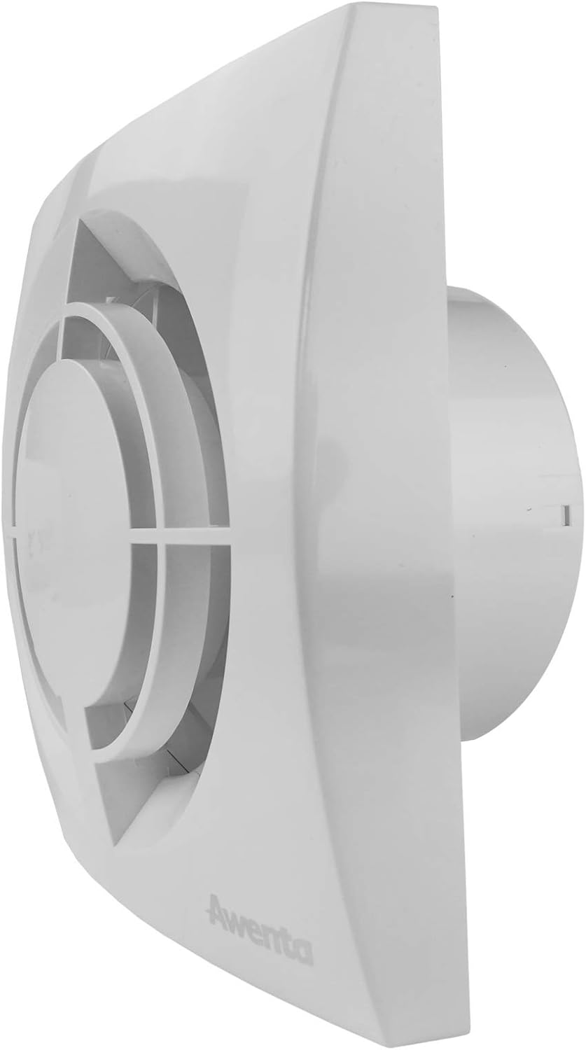 VONLIS Badlüfter Badventilator Lüfter Bad Ventilator Einbautiefe 50 mm kurz Ø 100 mm Standard ja, St