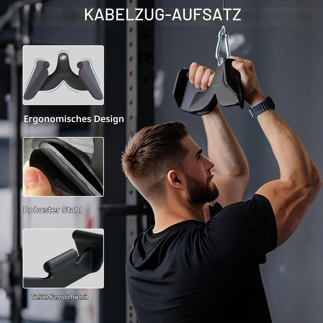 LAT Pulldown Attachments, Wide Grip LAT Pull Down Bar T bar Row Attachment，V Bar Tricep Bar, Strengt