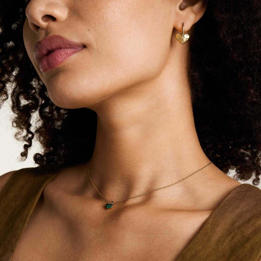 Fossil Damen Ohrringe aus Edelstahl oder Halbedelstein mit Ohrhaken oder Drahtverschluss, Gelbgold