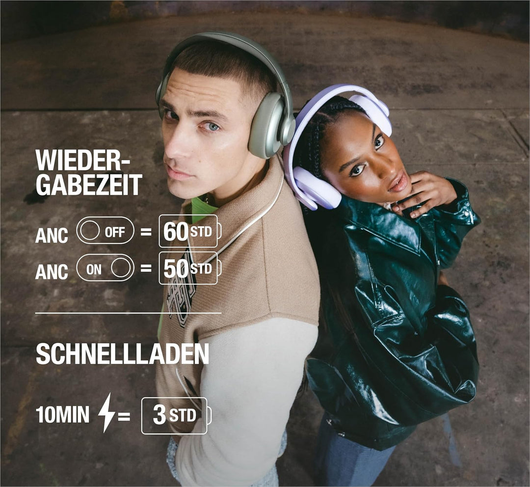 Fresh 'n Rebel Clam Ace Bluetooth Kopfhörer Over Ear mit Hybrid Active Noise Cancelling, 60 Stunden