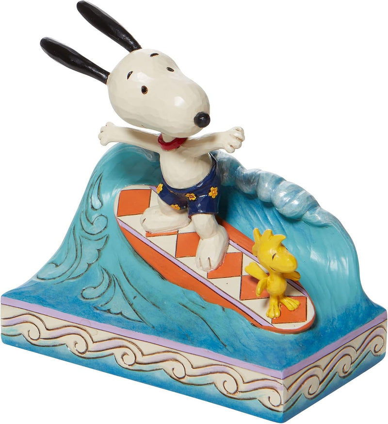 Enesco Jim Shore Peanuts Snoopy und Woodstock Surf-Figur, 14 cm, mehrfarbig