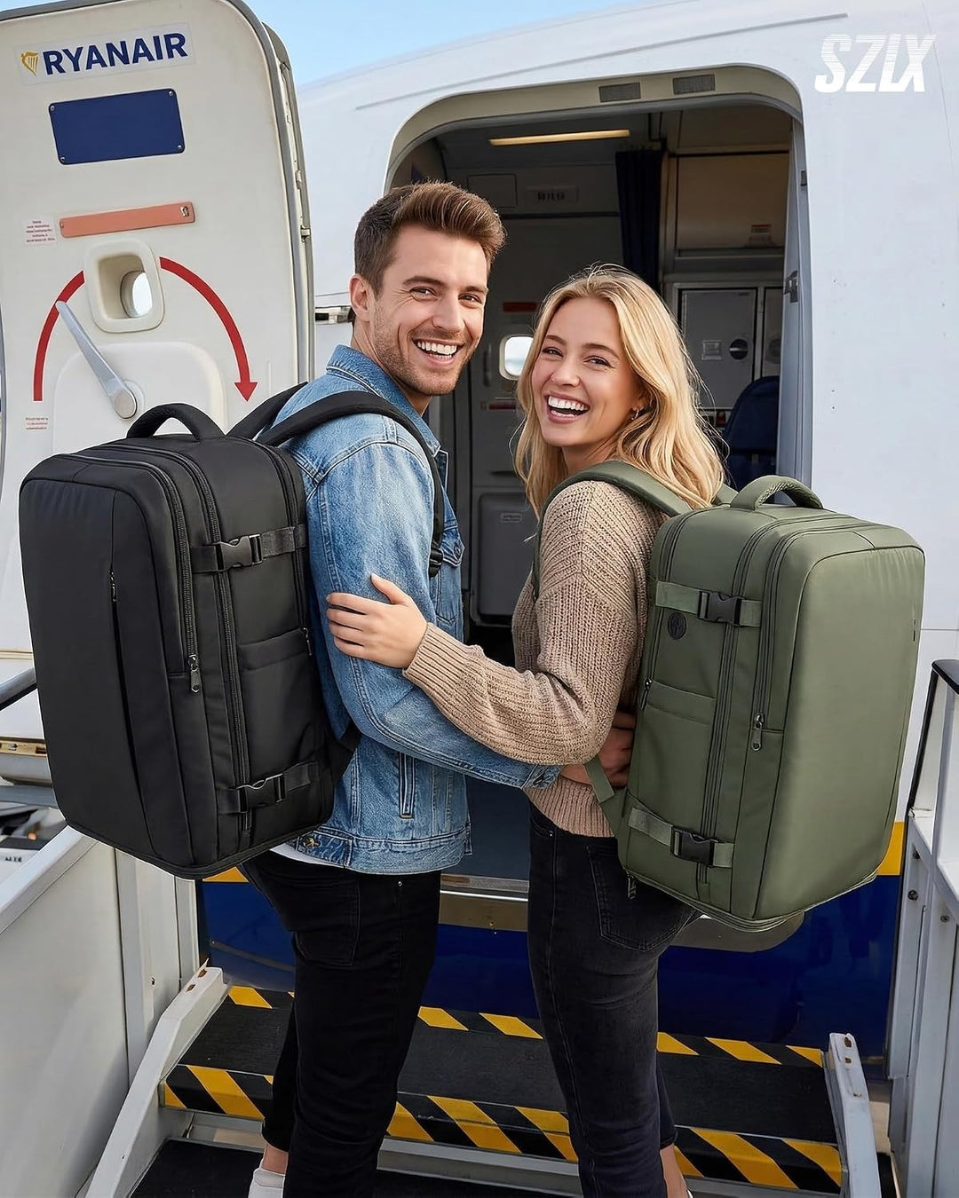 SZLX Rucksack 40x30x20 Wizz air Handgepäck Rucksack für Ryanair Vakuum Reiserucksack Flugzeug Easyje