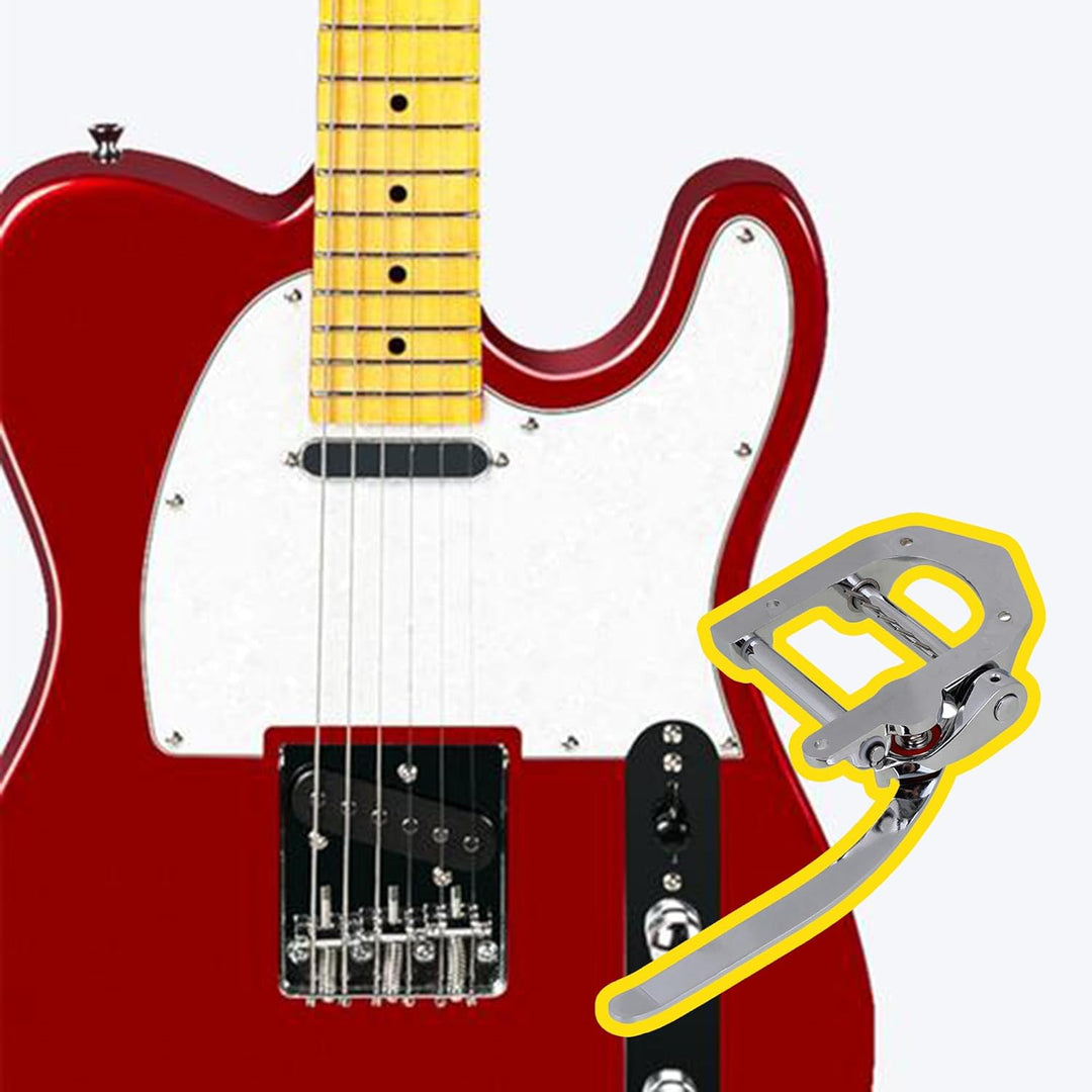 Yibuy Tremolo-Einheit für E-Gitarre, Zinklegierung, 224 x 98 mm, silberfarben Silver, Silver
