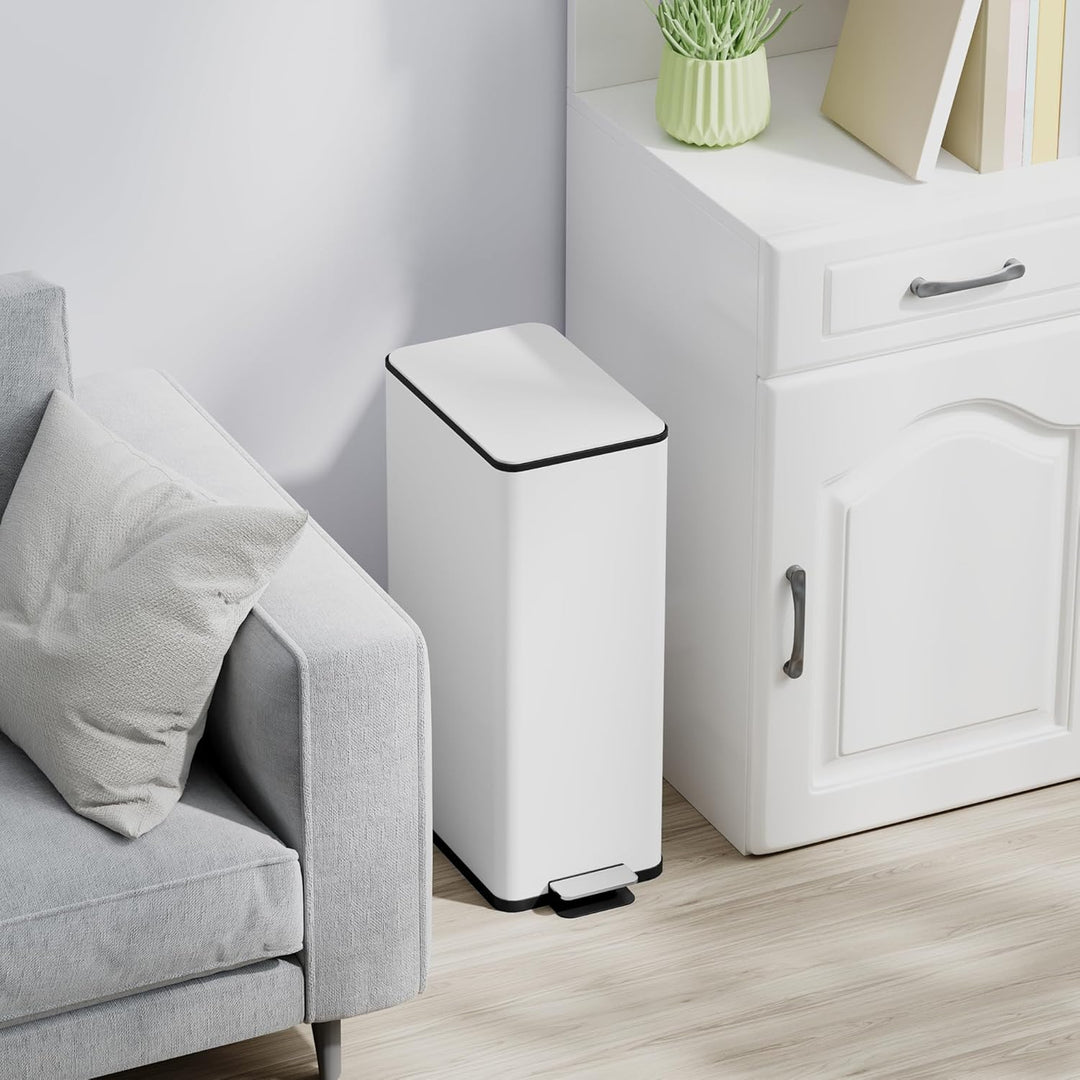 HOMCOM Mülleimer 20 L Treteimer mit Softclose-Deckel und Pedal Abfalleimerinkl. Inneneimer Abfallsam