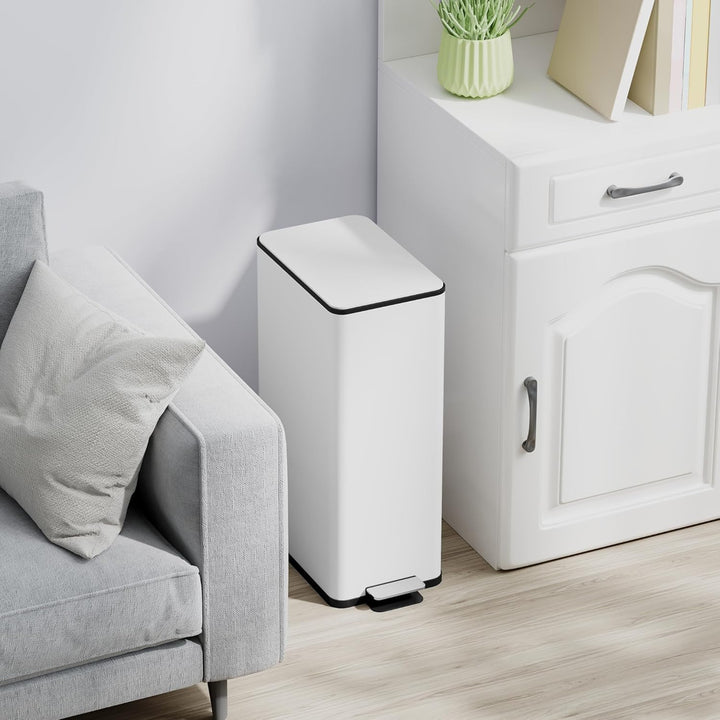 HOMCOM Mülleimer 20 L Treteimer mit Softclose-Deckel und Pedal Abfalleimerinkl. Inneneimer Abfallsam