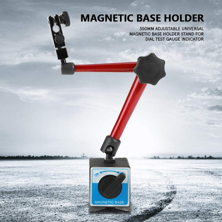 Messuhr Halterung, Messstativ mit Magnetfuss, 350mm Einstellbare Universal Magnetfuss Halter Stand 6
