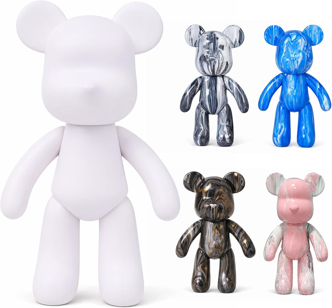 Worldwide DIY Bär zum Bemalen – Kreatives Mal-Set für Erwachsene & Kinder | Bärenfigur inkl. 3 Farbe