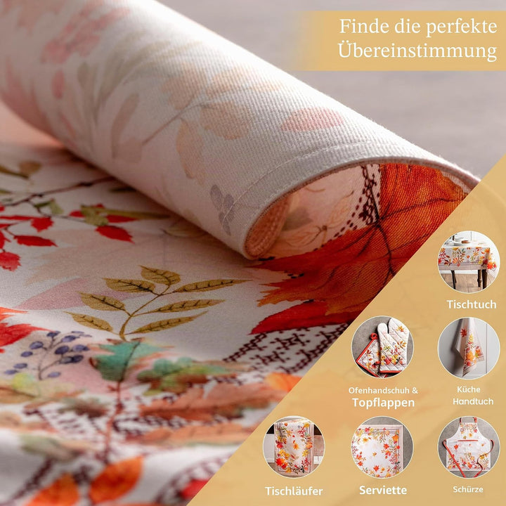 Maison d' Hermine Tischset, 100% Baumwolle Set mit 4, dekorative Oster-Tischsets, waschbare Stoff-Ti