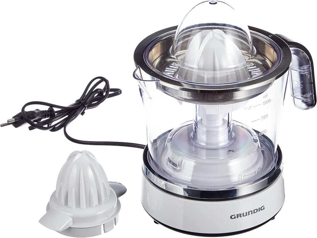 GRUNDIG Zitruspresse CJ 6840 mit zwei Presskegeln, Weiss