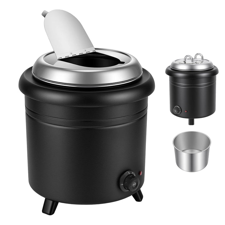 13 Liter Suppenkessel Elektrisch | 400W Grosses Speisenwärmer | Elektrischer Suppentopf mit Herausne