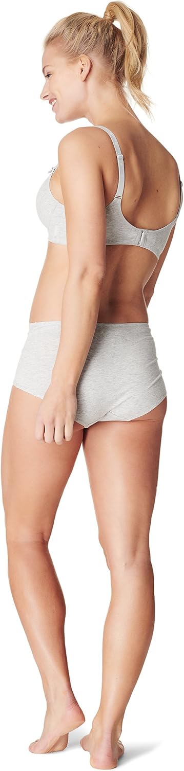 Noppies Damen Cotton Comfort Nursing Bra Umstands BH, Grey Melange, 90E EU