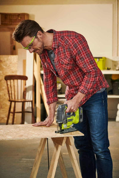 RYOBI 18 V ONE+ Brushless Akku-Stichsäge R18JS7-0 (Hublänge 25 mm, Schnitttiefe 135/10/10 mm Holz/St