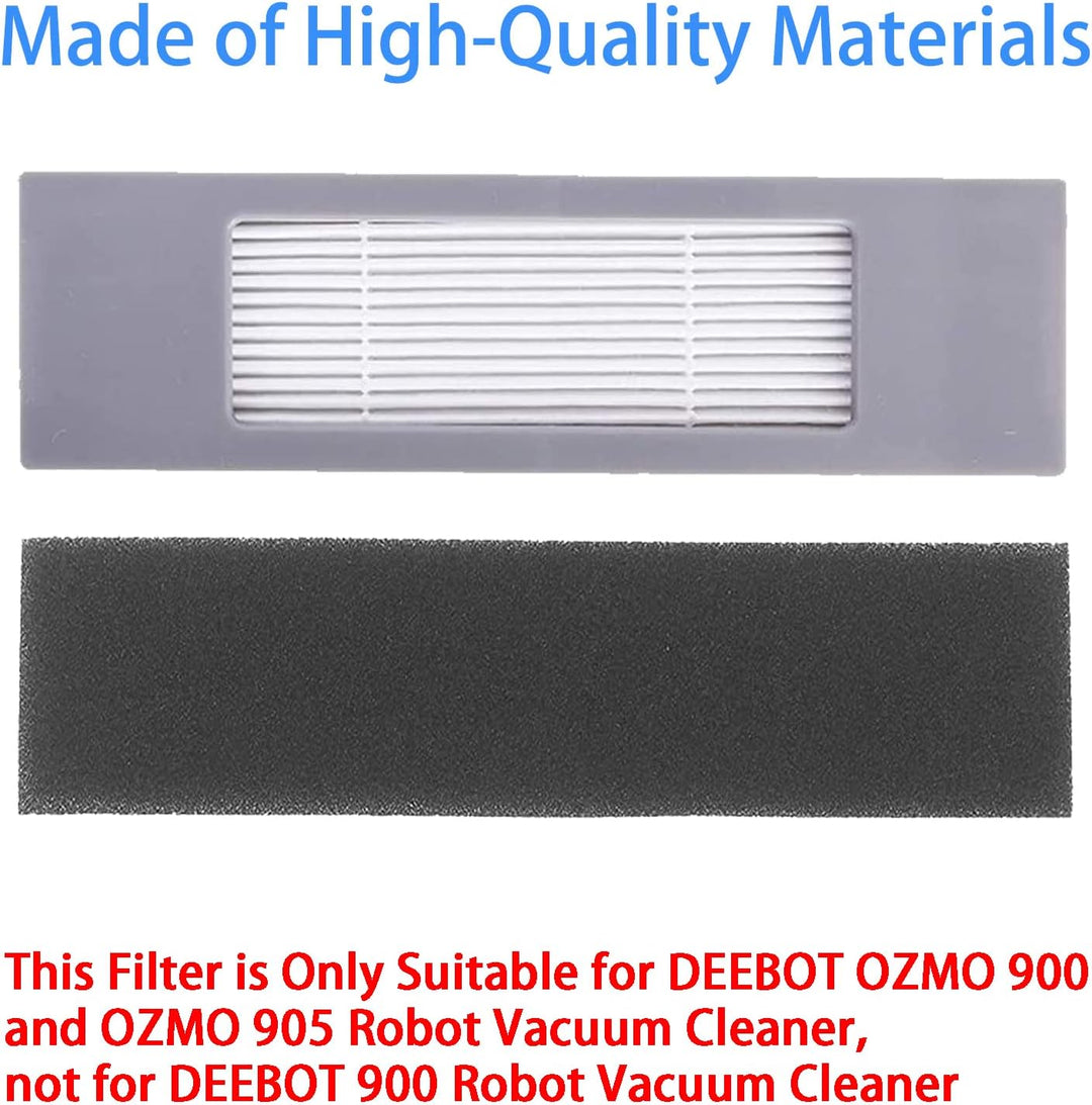 Filter Bürste Wischtuch Ersatzteile Zubehör Set für Ecovacs DEEBOT OZMO 900 OZMO 905 Staubsauger Rob