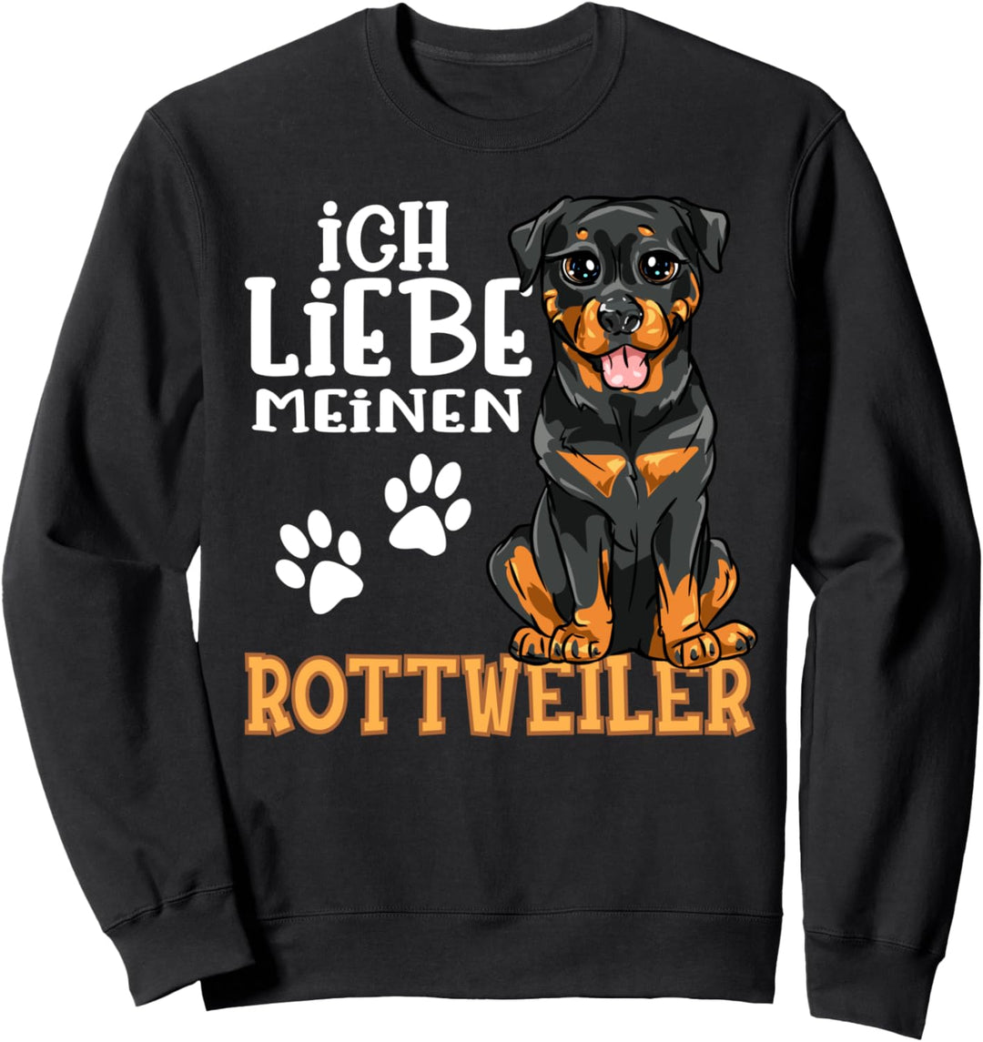 Niedlicher Rottweiler Rotti Hund Ich Liebe Meinen Rottweiler Sweatshirt