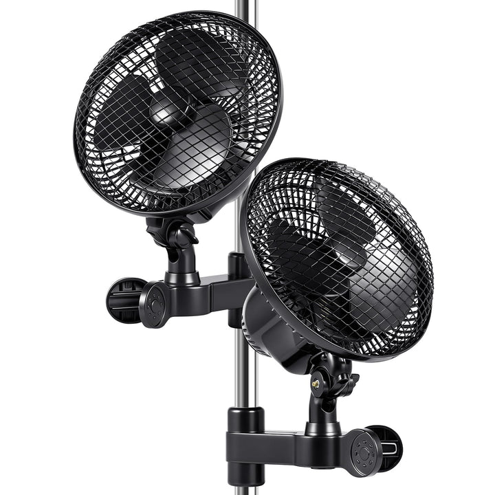Grow Ventilator Oszillierender Clip Ventilator 6'' Mini Fan, Klemmbarer Grow Lüfter für Growzelt&Gro