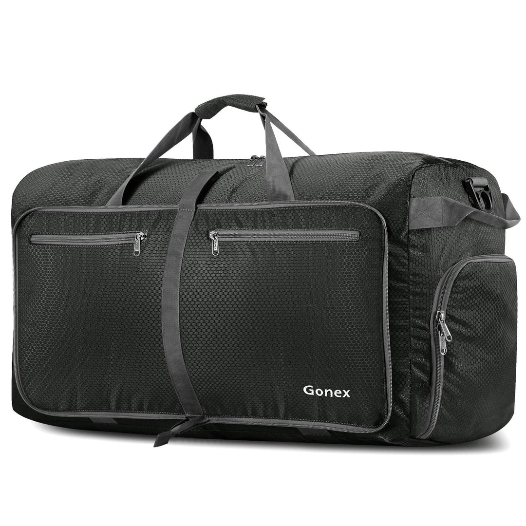 Gonex Leichter Faltbare Reise-Gepäck 100L, Farbe: Grau, Duffel Taschen Uebernachtung Taschen/Sportta
