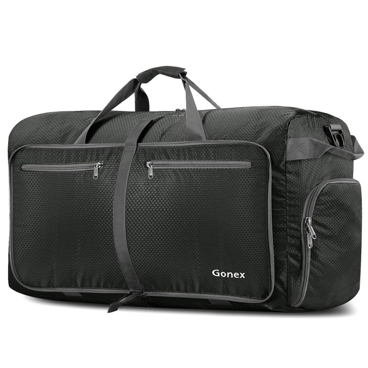 Gonex Leichter Faltbare Reise-Gepäck 100L, Farbe: Grau, Duffel Taschen Uebernachtung Taschen/Sportta