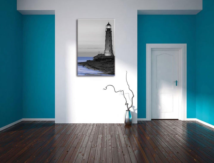 Pixxprint Alter Leuchtturm bei Sonnenuntergang als Leinwandbild/Grösse: 100x70 / Wandbild/Kunstdruck