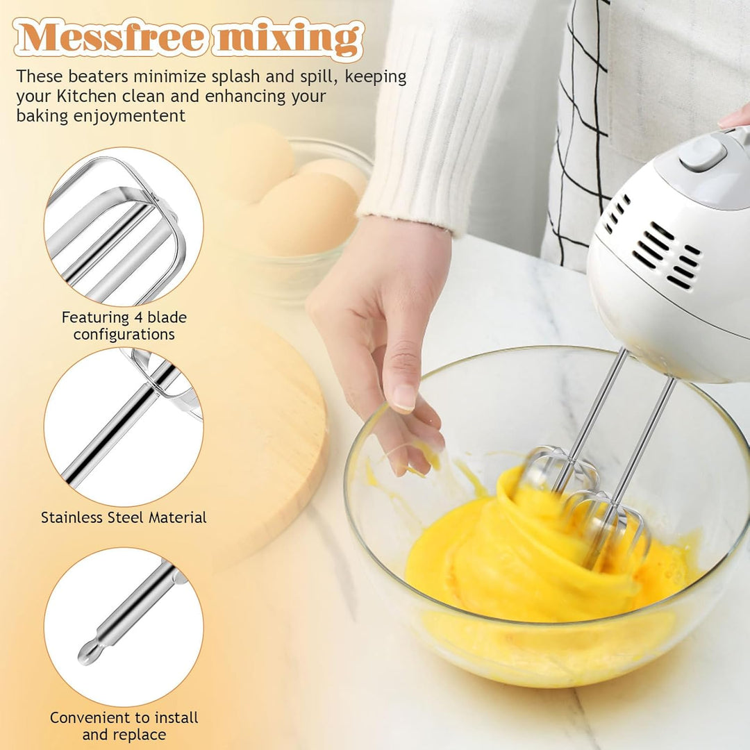 2er-set Handmixer-besen, Ersatz-eierquirl aus Edelstahl, Teigknetwerkzeug für Küche Und Haushalt
