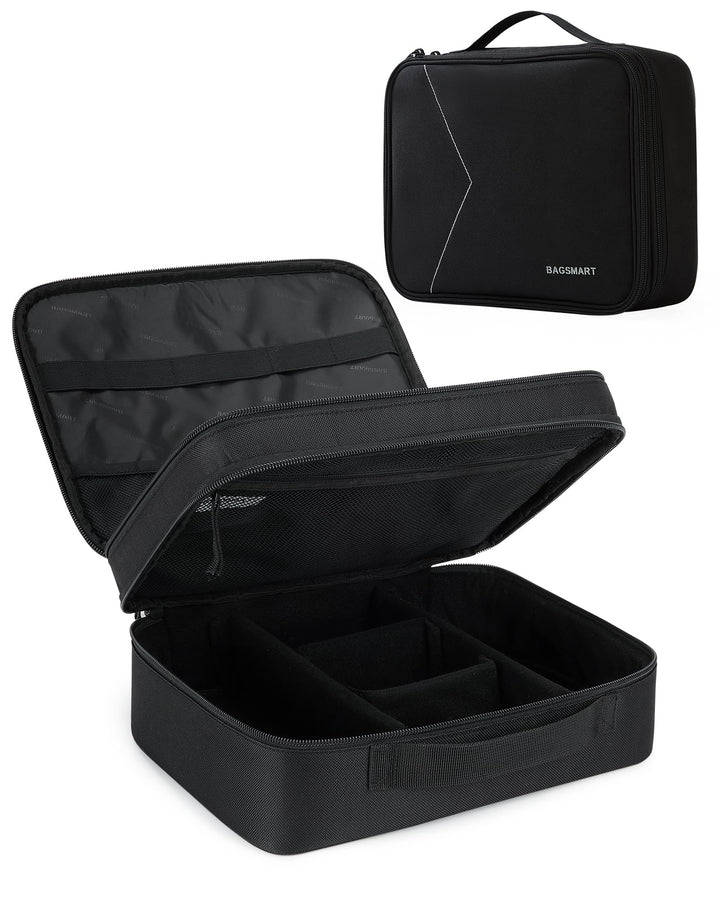 bagsmart Kabeltasche, Doppelte Schichte Elektronik Organizer Reise Elektronische Tasche für Kabel, L