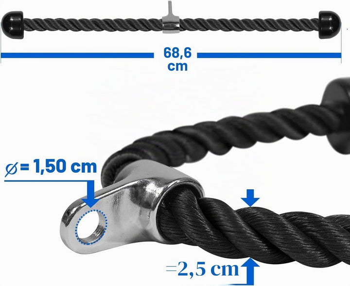 Yes4All LAT-Pull-Down-Kabelaufsatz, Trizeps-Pressstange, V-förmige Stange mit Diamant-Rändelgriff, B