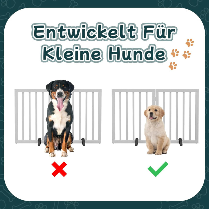 Semiocthome Freistehende Baby- & Haustiergitter aus Bambus, Hunde- und Katzengitter für Türen, Trepp