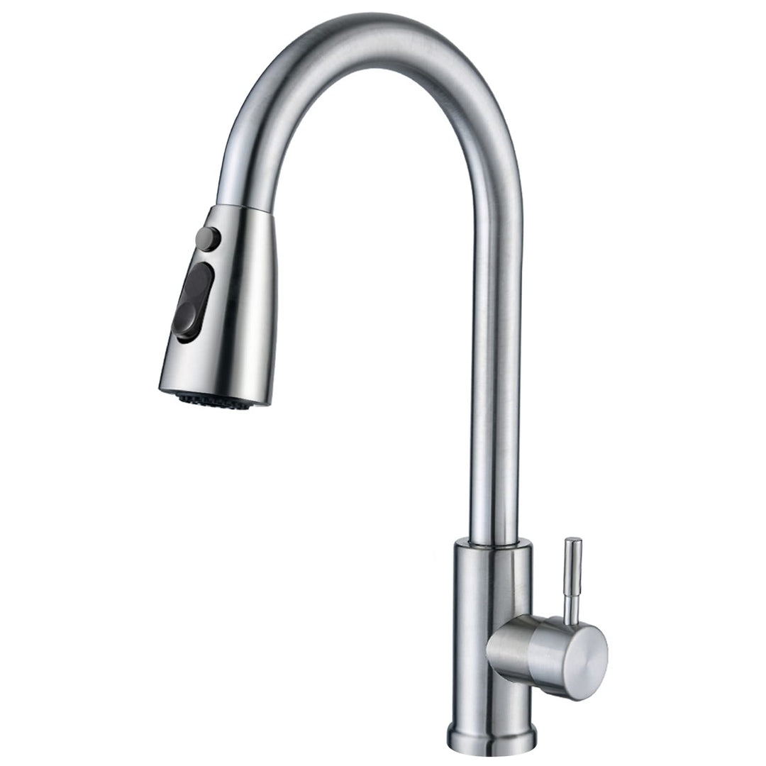 Wasserhahn Küche Ausziehbar, Hochdruck Küchenarmatur 360° Drehbar, Mischbatterie Spültischarmatur mi