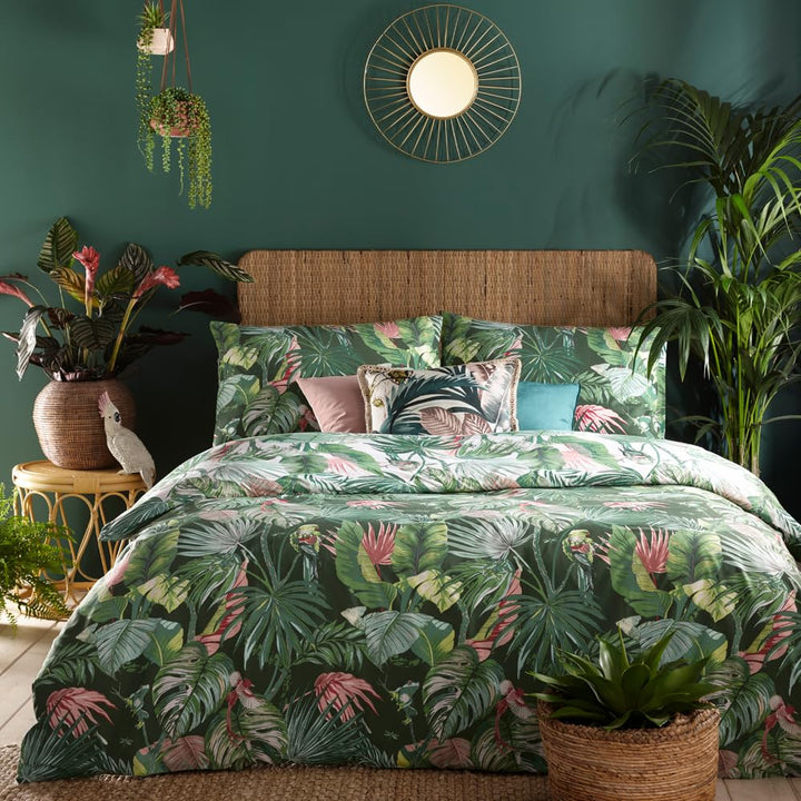 furn. Azaela Bettbezug und Kissenbezug-Set, Polybaumwolle, Jade, Single, Twin, Twin