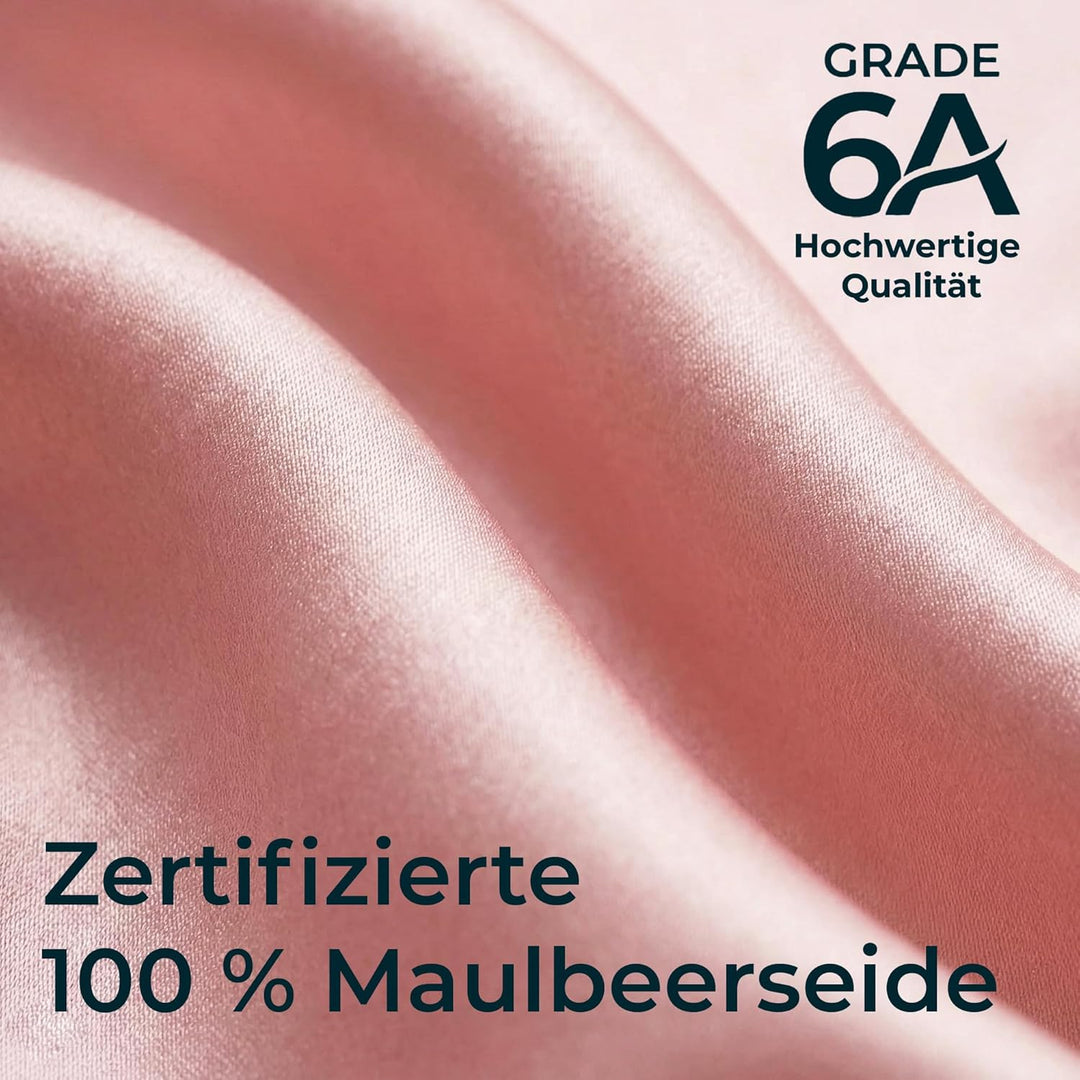 Seidenmütze – Schlafmütze aus 100% Maulbeerseide, atmungsaktive und anpassbare Schlafmützen, rutschf