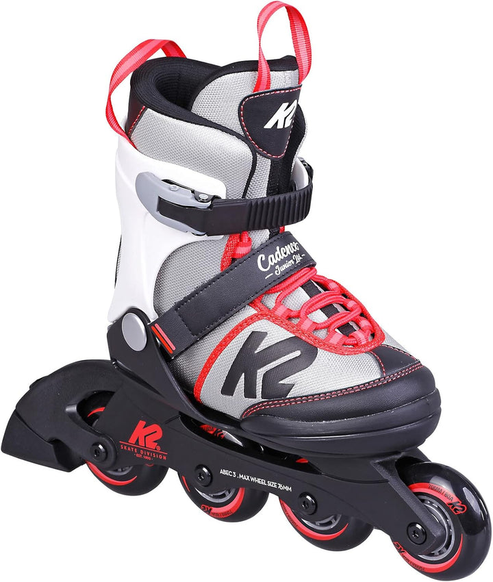 K2 Skates Mädchen Inline Skates CADENCE G LTD, black - grey - red, 30G0829 M (EU: 32-37 / UK: 13-4 /