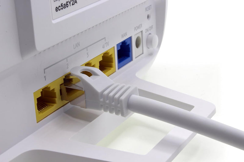 7,5m - weiss - 5 Stück CAT.7 Computer Ethernet Kabel Netzwerkkabel (Rohkabel) Patchkabel S-FTP LSZH