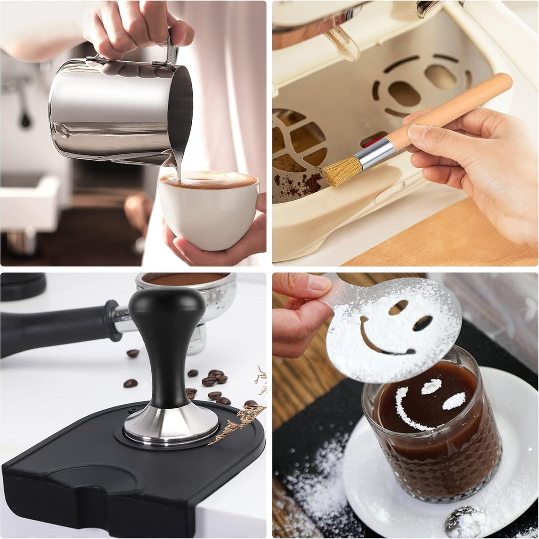 51mm Kaffee Tamper Set,27pcs Espresso Tamper Set,Kaffee-Tamper aus Edelstahl Enthält Espresso Kaffee