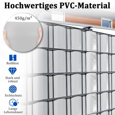 UISEBRT PVC Sichtschutzstreifen für Doppelstabmatten, 70 m x 19 cm Doppelstabmattenzaun, Blickdichte