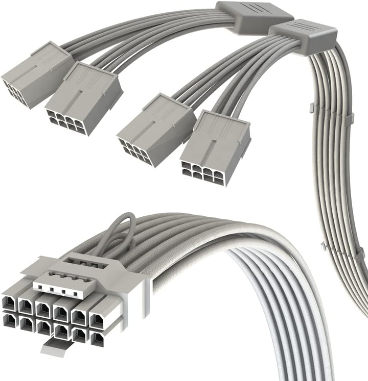 LINKUP – AVA PCIE 5.0 4x8-polig auf 12VHPWR (16-polig/12+4) 16AWG ummantelte Hochstrom-Netzteil-Kabe