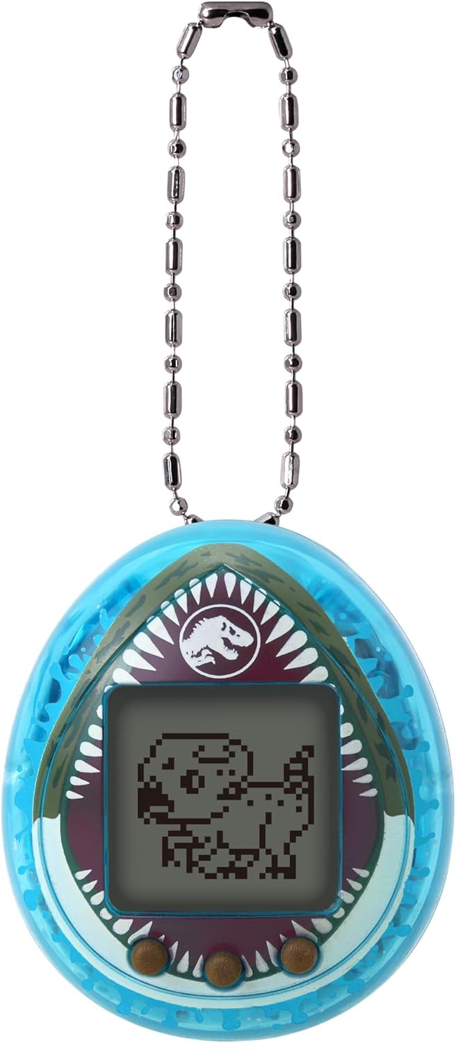 Bandai - Tamagotchi nano Jurassic Blue - Blaue Version Dino Mosasaurus - Interaktives Tamagotchi-Tie