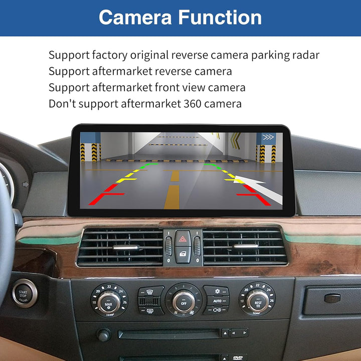 Road Top 12,3 Zoll Ultraschmaler Autoradio Carplay für BMW 5er E60/E61 CCC | 2003-2008 Jahr, Linux H