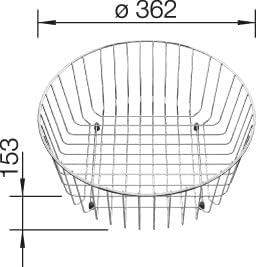 BLANCO Geschirrkorb aus Edelstahl | Durchmesser: 362 mm | Für Rondo Unspecified, Unspecified