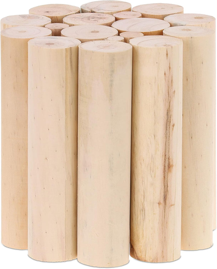 Relaxdays Blumenhocker, Holz, rund, gedrechselt, für Blumentöpfe & Pflanzkübel, Blumenständer HxD: 2