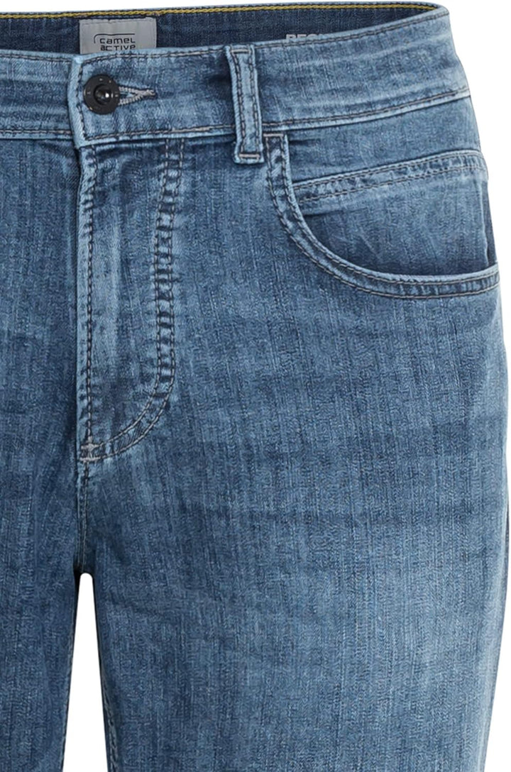 camel active Herren Relaxed Fit fleXXXactive® Jeans 31W / 32L Blau, 31W / 32L Blau