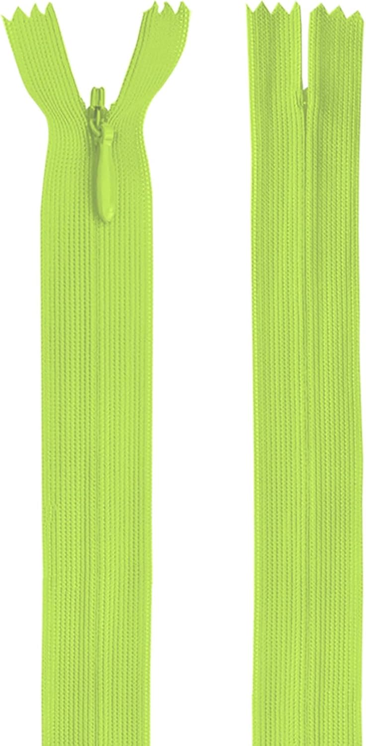 MARARDI [Packung 20 Unsichtbaren Reissverschlüssen [Grün] Nylon [45 cm] Nähen und Basteln zum Kleidu