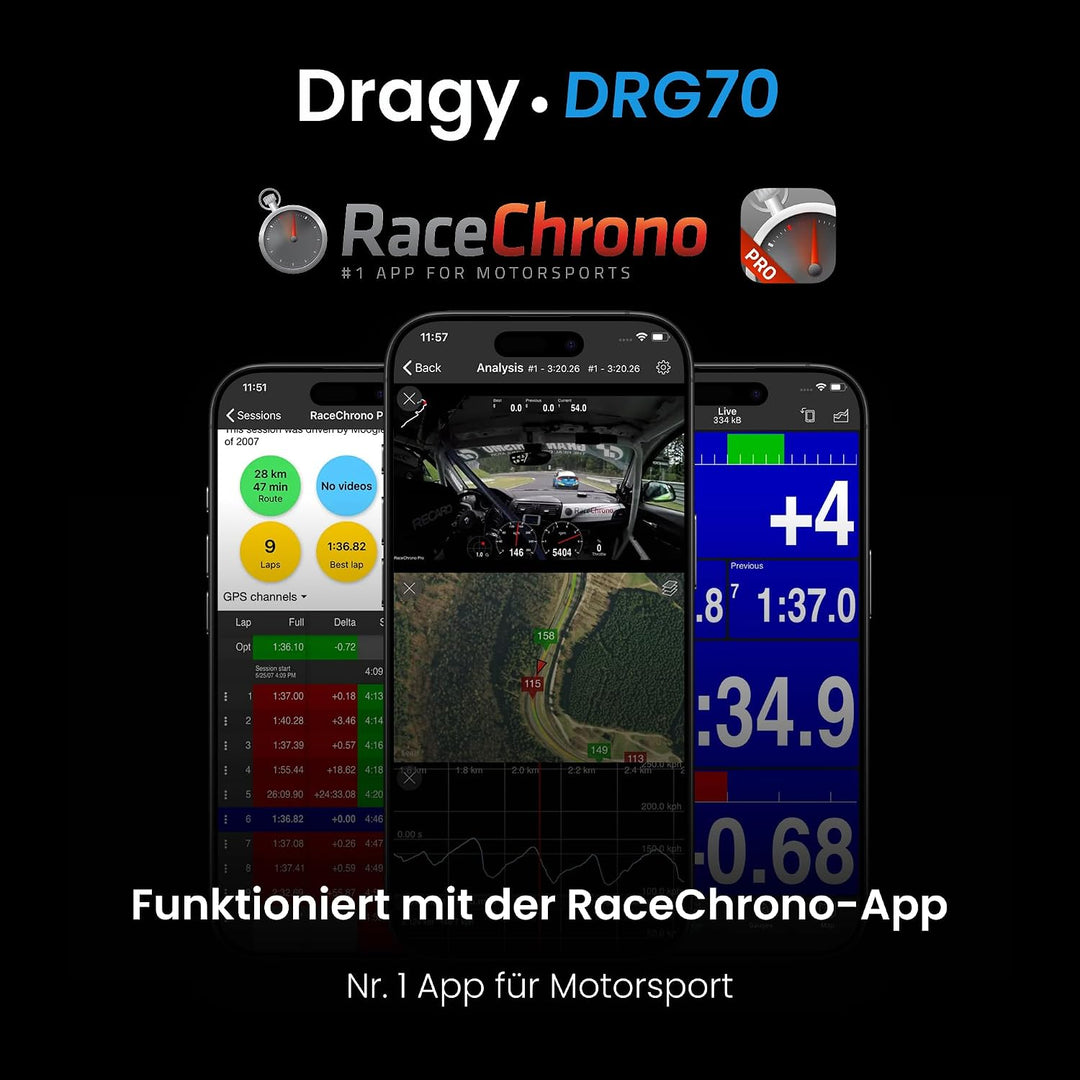 Neues GPS-basiertes Leistungsmessgerät, bis zu 25 Hz GPS-Rundentimer, Motorrad-Video-Overlay, verbes